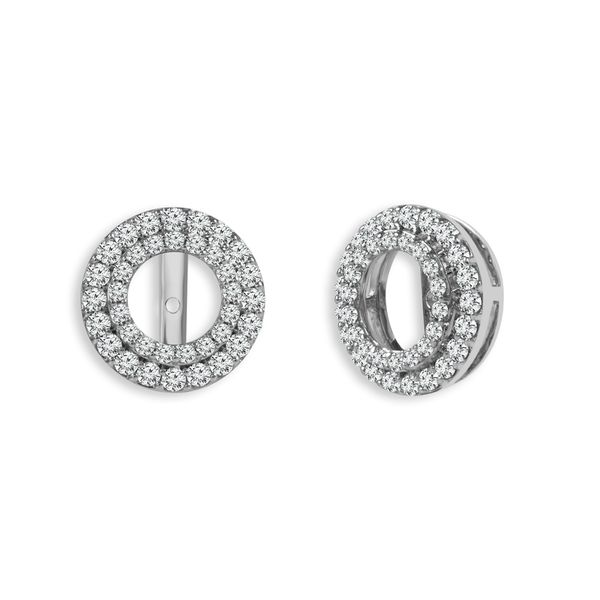 White Gold Diamond Earring Jackets, .50ctw Image 2 SVS Fine Jewelry Oceanside, NY