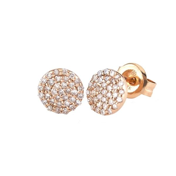 14K Rose Gold Diamond Stud Earrings 0.20Cttw SVS Fine Jewelry Oceanside, NY