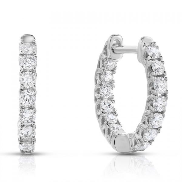 Diamond Hoop Earrings SVS Fine Jewelry Oceanside, NY