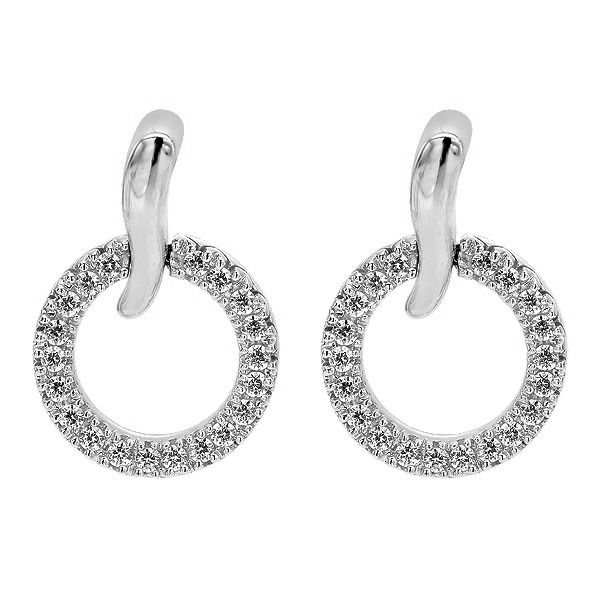 Gabriel & Co. Contemporary Collection White Gold Diamond Earrings SVS Fine Jewelry Oceanside, NY