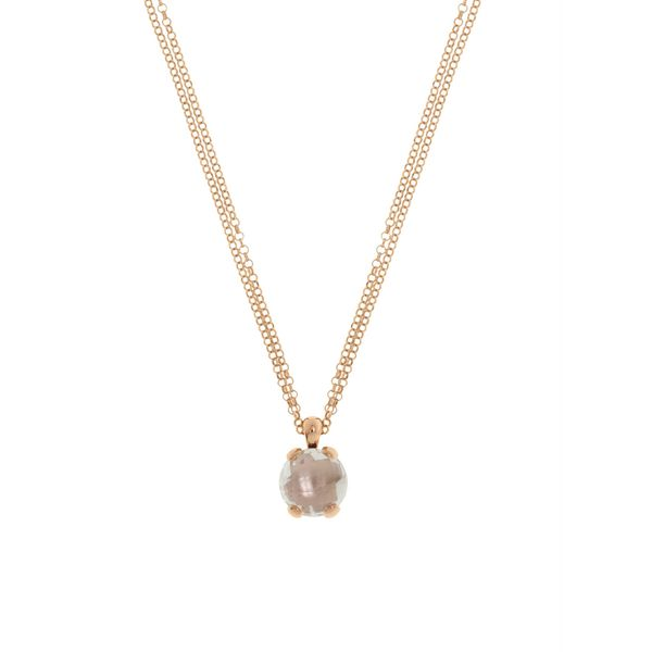Bronzallure Felicia Multistrand Necklace With Stone Pendant SVS Fine Jewelry Oceanside, NY