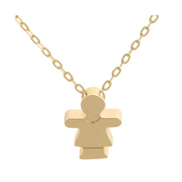14K Yellow Gold Little Girl Necklace SVS Fine Jewelry Oceanside, NY