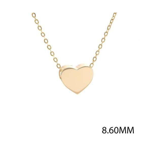 14K Yellow Gold Heart Necklace SVS Fine Jewelry Oceanside, NY