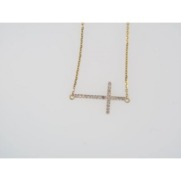 Sideways Cross Necklace SVS Fine Jewelry Oceanside, NY