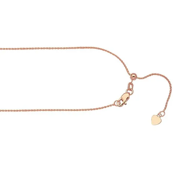 Rose Gold 1.02 mm Wheat Chain With Lobster Lock SVS Fine Jewelry Oceanside, NY