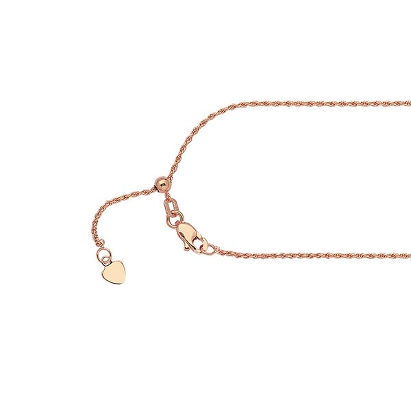 14K Rose Gold 1.05 mm Diamond Cut Rope Chain SVS Fine Jewelry Oceanside, NY