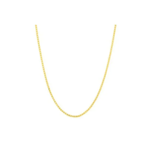 Yellow Gold Adjustable 0.96mm Box Chain, 22