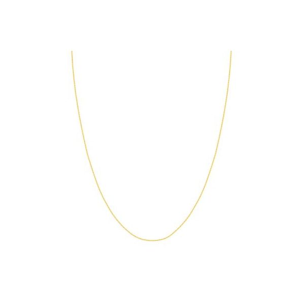 Yellow Gold Adjustable 1.25 mm Square Wheat Chain, 22