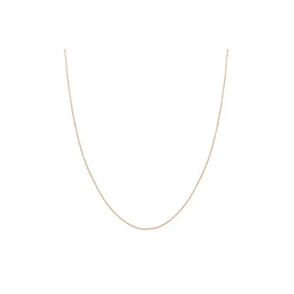 Rose Gold 1.05 mm Diamond-Cut Cable Chain, 18