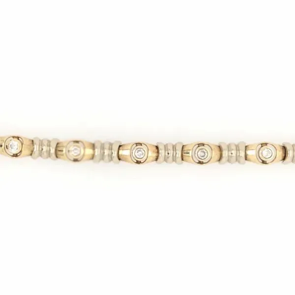 Yellow & White Gold Diamond Tennis Bracelet SVS Fine Jewelry Oceanside, NY