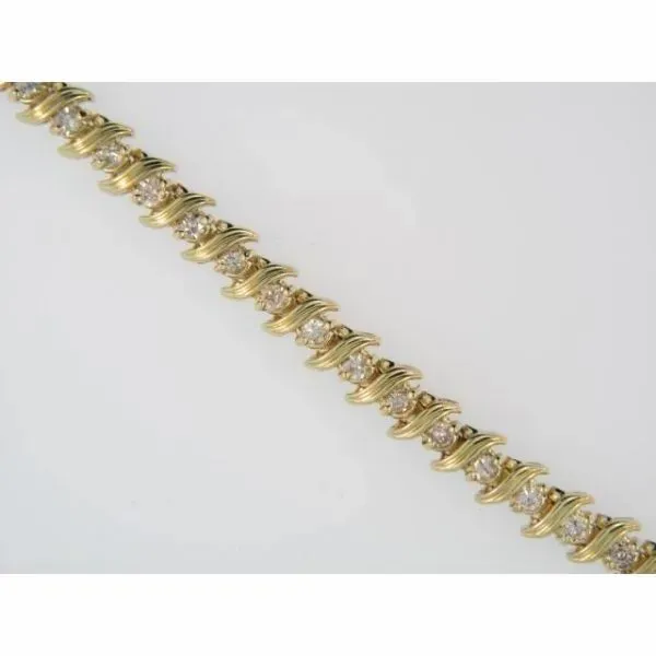 14K Yellow Gold Diamond Tennis Bracelet 1.20Cttw SVS Fine Jewelry Oceanside, NY