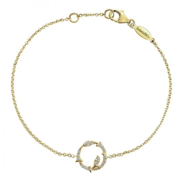 Gabriel & Co. 14K Yellow Gold Diamond Bracelet 0.09Cttw SVS Fine Jewelry Oceanside, NY