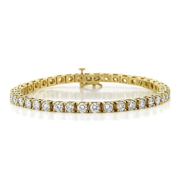 Yellow Gold Diamond Tennis Bracelet, 13.20cttw SVS Fine Jewelry Oceanside, NY