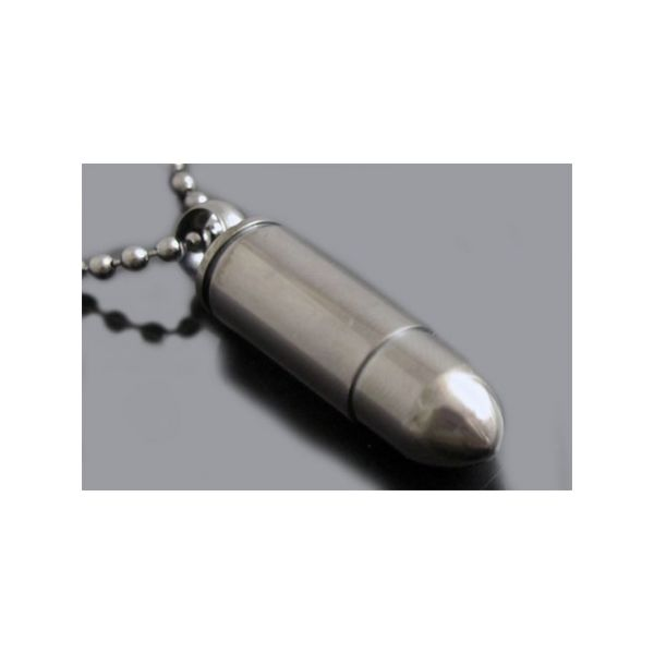 BLACKJACK Black Plated Bullet Pendant. SVS Fine Jewelry Oceanside, NY