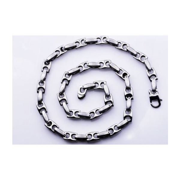 Men's Stainless Steel Anchor Link Chain Necklace Image 2 SVS Fine Jewelry Oceanside, NY