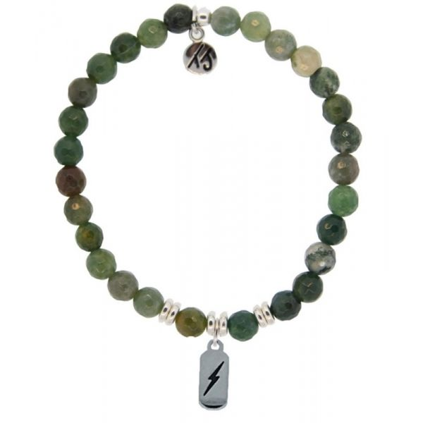 T.Jazelle- Indian Agate with Silver Believe Tag Image 2 SVS Fine Jewelry Oceanside, NY