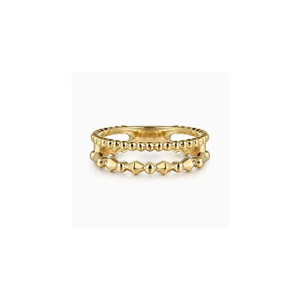 Gabriel & Co. Bujukan Yellow Gold Stackable Ring SVS Fine Jewelry Oceanside, NY