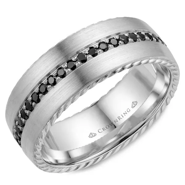 Crown Ring Rope Collection White Gold & Diamond Band SVS Fine Jewelry Oceanside, NY