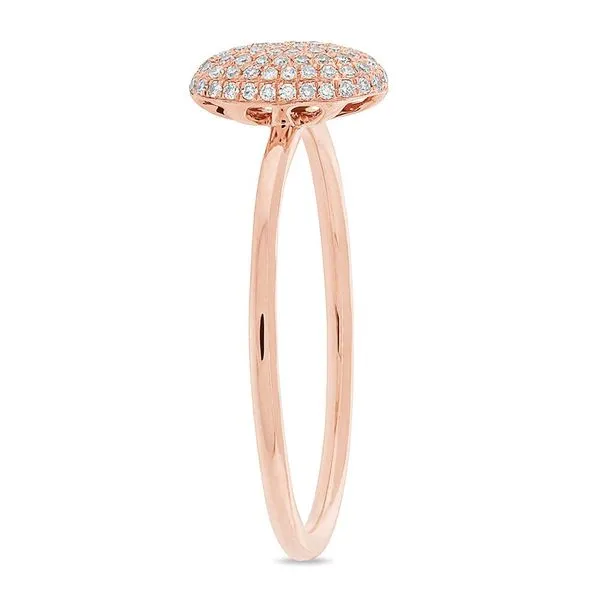 14K Rose Gold and Diamond Heart Ring Image 3 SVS Fine Jewelry Oceanside, NY