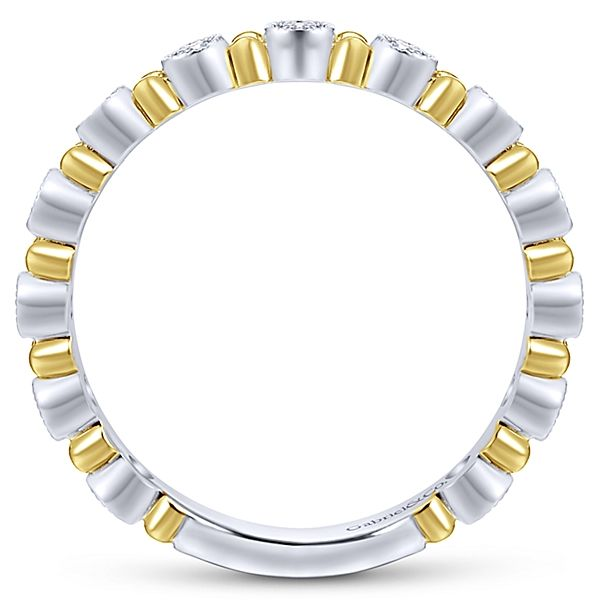 Gabriel & Co. Stackable 14K white and yellow gold Ring Image 2 SVS Fine Jewelry Oceanside, NY