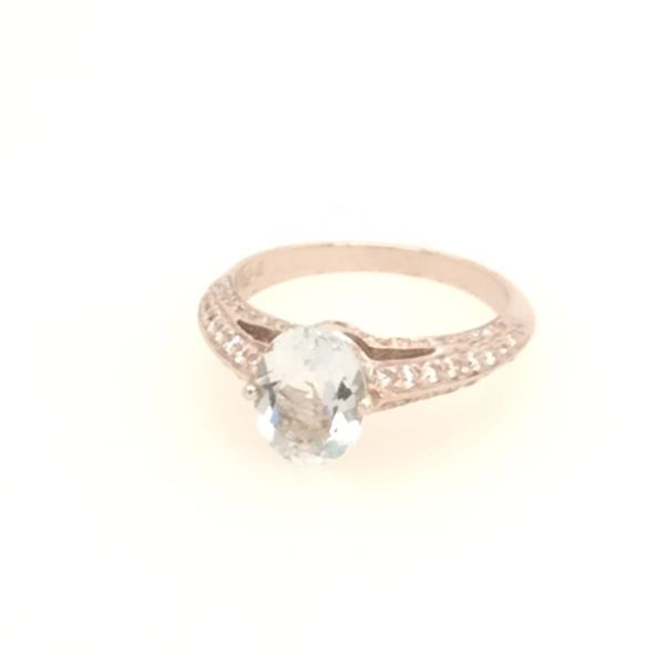 White Gold, Diamond, & Aquamarine Ring SVS Fine Jewelry Oceanside, NY