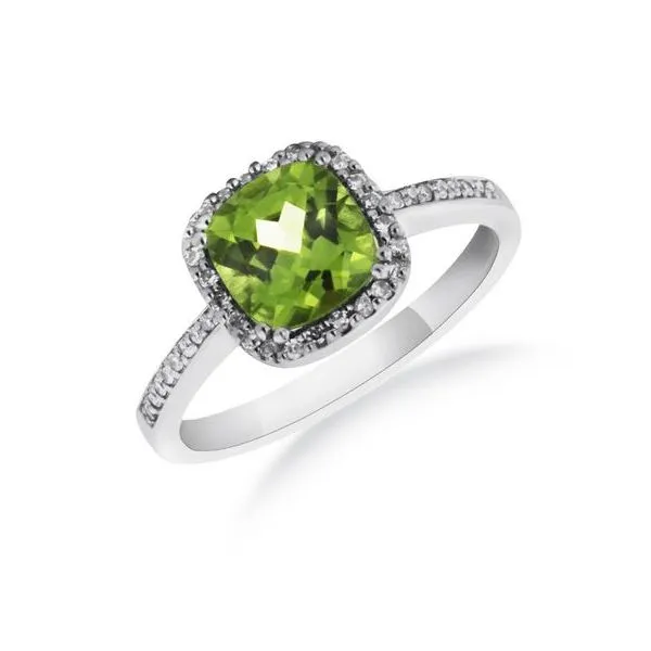 White Gold, Diamond, & Peridot Ring SVS Fine Jewelry Oceanside, NY