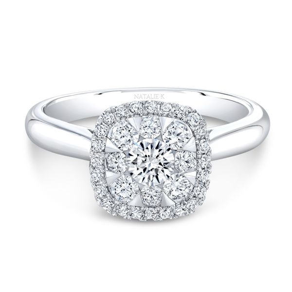 Forevermark Cushion Halo Diamond Engagement Ring SVS Fine Jewelry Oceanside, NY