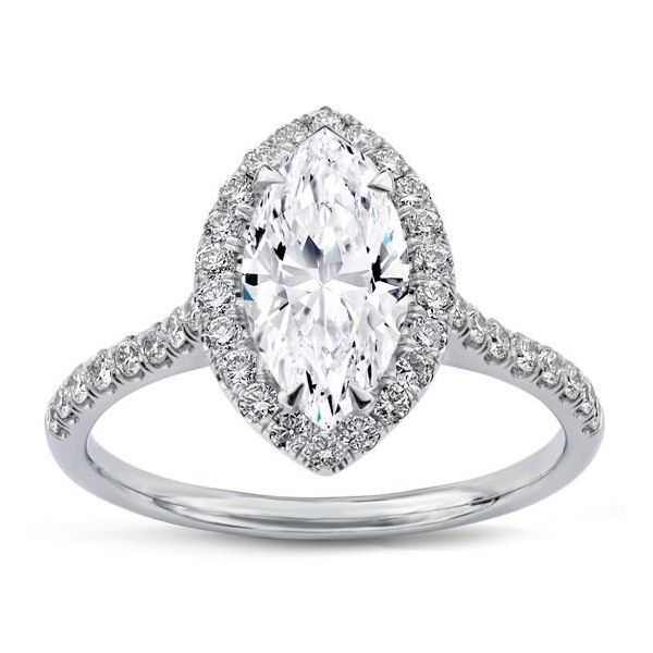 Marquise Halo Engagement Ring SVS Fine Jewelry Oceanside, NY