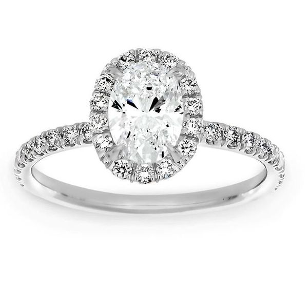 SVS Signature Oval Halo Diamond Engagement Ring SVS Fine Jewelry Oceanside, NY