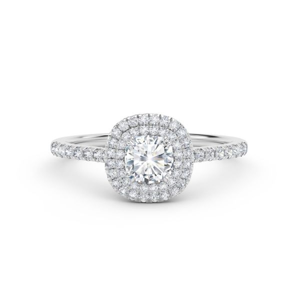 Forevermark Double Halo Cushion Engagement Ring SVS Fine Jewelry Oceanside, NY