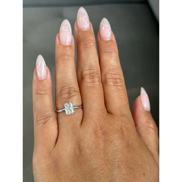 Radiant Cut Moissanite Engagement Ring, Size 7 Image 4 SVS Fine Jewelry Oceanside, NY
