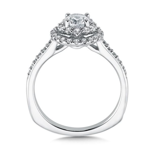 Valina 14K White Gold Double Halo Engagement Ring Image 2 SVS Fine Jewelry Oceanside, NY
