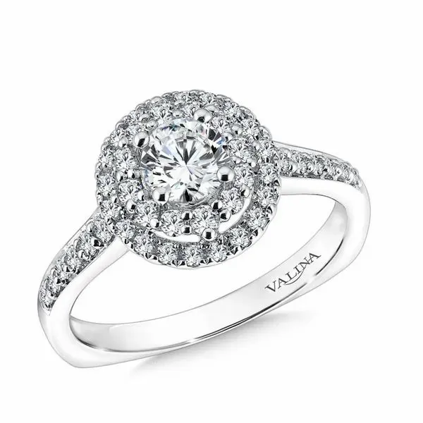 Valina 14K White Gold Double Halo Engagement Ring SVS Fine Jewelry Oceanside, NY