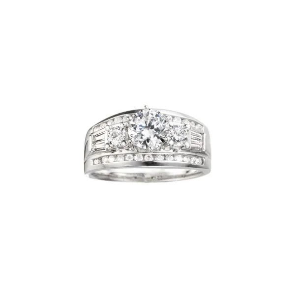 True Romance 14K White Gold Contemporary Engagement Ring SVS Fine Jewelry Oceanside, NY