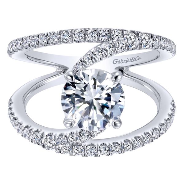Gabriel & Co. Nova 14K White Gold Engagement Ring SVS Fine Jewelry Oceanside, NY