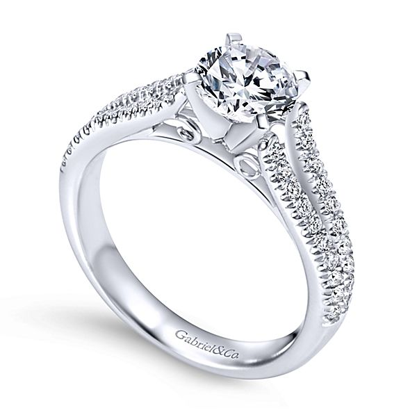 Gabriel & Co Janelle 14K white gold Engagement Ring Image 3 SVS Fine Jewelry Oceanside, NY