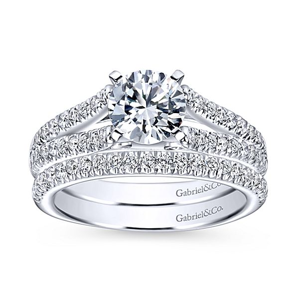Gabriel & Co Janelle 14K white gold Engagement Ring Image 4 SVS Fine Jewelry Oceanside, NY