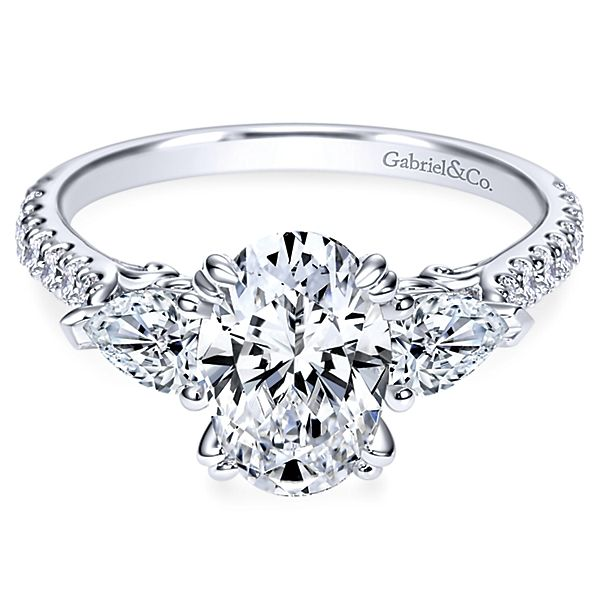 Gabriel & Co Sookie 14K White Gold Engagement Ring SVS Fine Jewelry Oceanside, NY