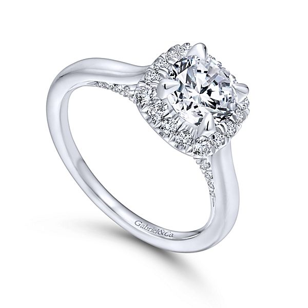 Gabriel & Co Cypress 14k White Gold Engagement Ring Image 3 SVS Fine Jewelry Oceanside, NY