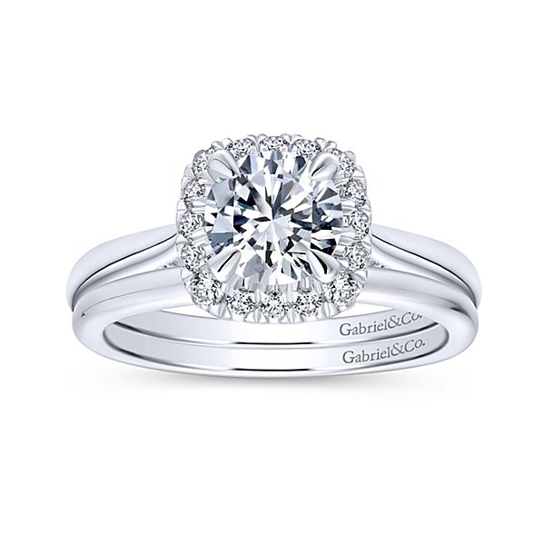 Gabriel & Co Cypress 14k White Gold Engagement Ring Image 4 SVS Fine Jewelry Oceanside, NY