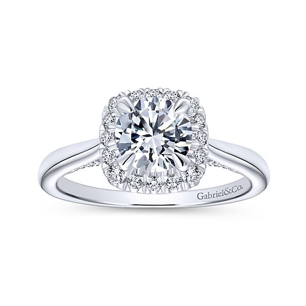 Gabriel & Co Cypress 14k White Gold Engagement Ring Image 5 SVS Fine Jewelry Oceanside, NY