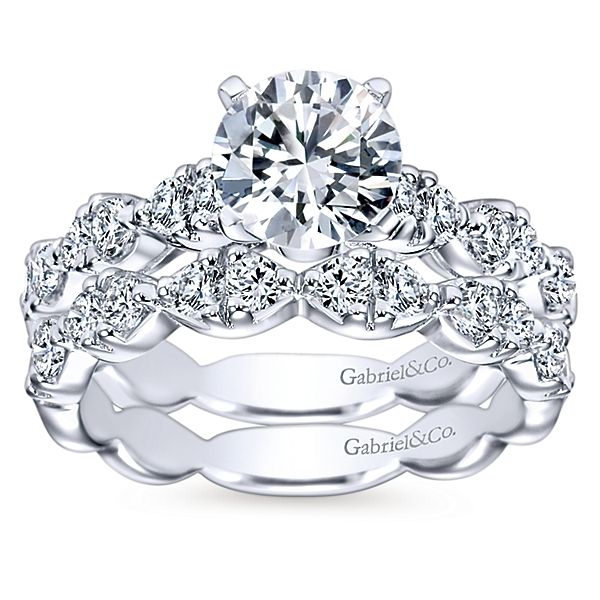 Gabriel & Co. Rowan 14K White Gold Engagement Ring Image 4 SVS Fine Jewelry Oceanside, NY