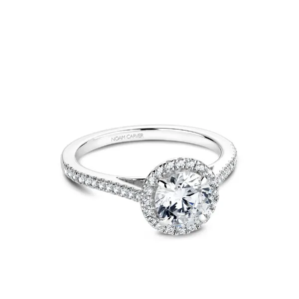 Noam Carver 14K White Gold & Diamond Engagement Ring SVS Fine Jewelry Oceanside, NY