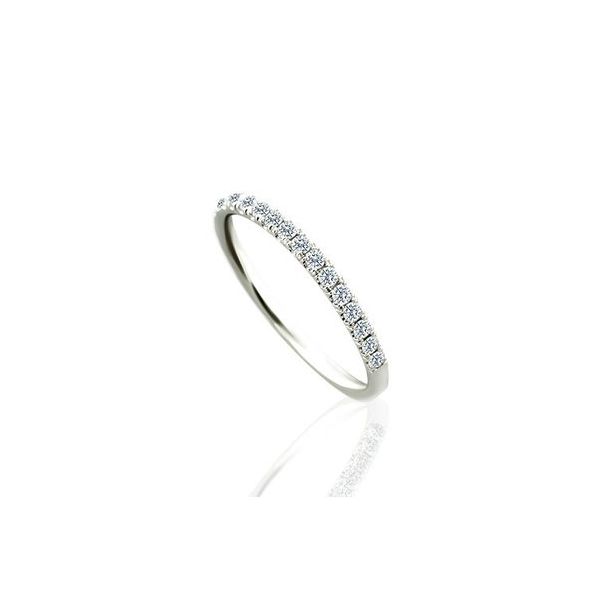 14K White Gold Pave Prong Wedding Band SVS Fine Jewelry Oceanside, NY