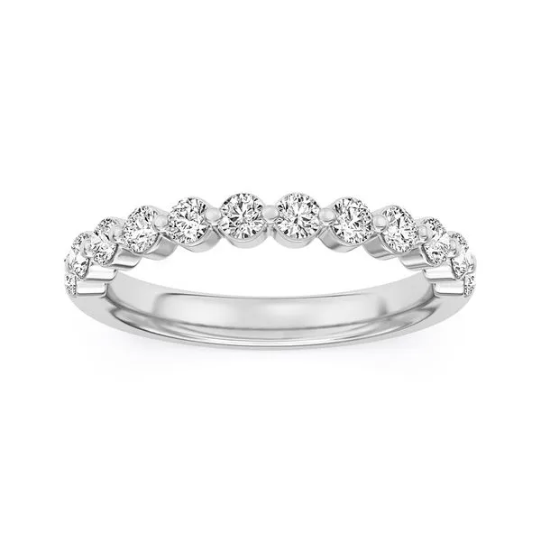 White Gold & Lab Grown Diamond Wedding Band SVS Fine Jewelry Oceanside, NY