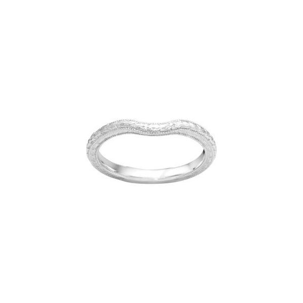 True Romance 14K White Gold Vintage Inspired Matching Wedding Band SVS Fine Jewelry Oceanside, NY