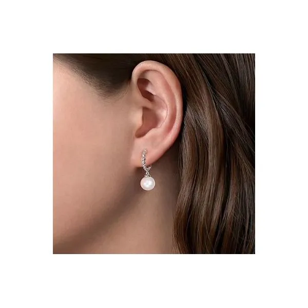 Gabriel & Co. Bujukan Sterling Silver And Pearl Earrings Image 2 SVS Fine Jewelry Oceanside, NY
