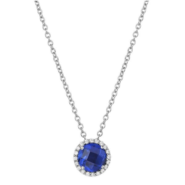 Lafonn Birthstone Necklace - September - Sapphire SVS Fine Jewelry Oceanside, NY