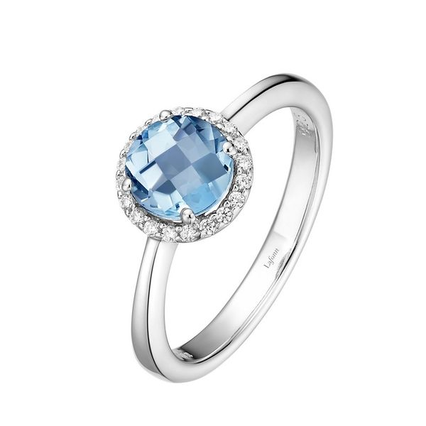 Lafonn Birthstone Ring - March - Aquamarine SVS Fine Jewelry Oceanside, NY