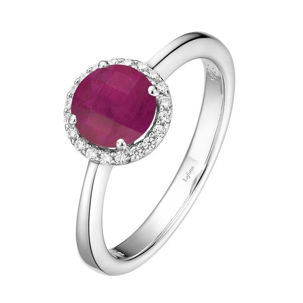 Lafonn Birthstone Ring - July - Ruby SVS Fine Jewelry Oceanside, NY